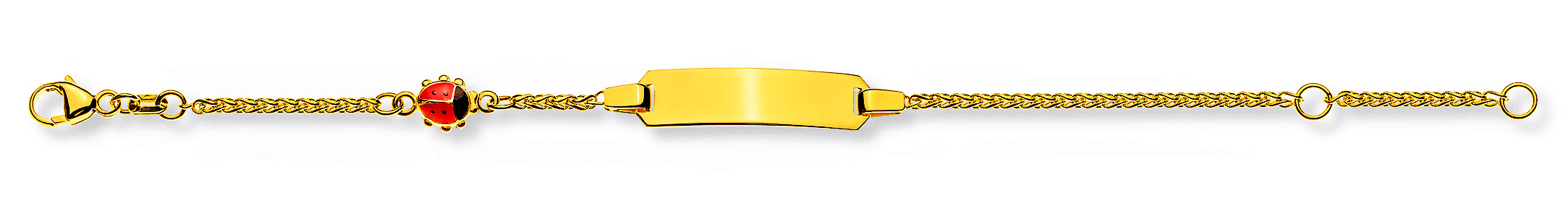 Bébé Bracelet Zopf Gelbgold 375, 14cm, mit