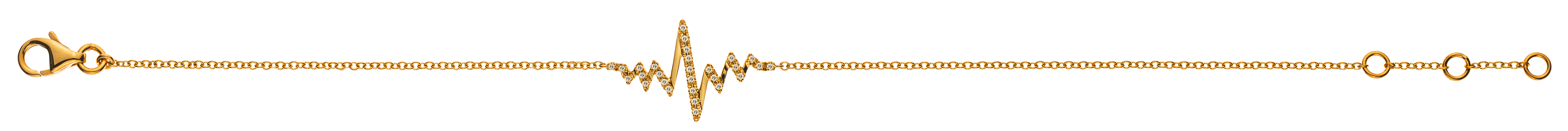Armband ´Heartbeat´ Gelbgold 750, 19cm mit 28 Brillanten H SI 0.08ct.