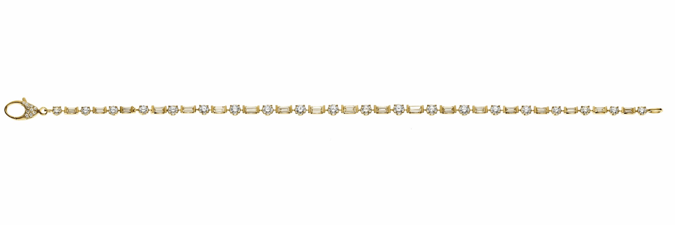 Bracelet Gelbgold 750 18cm, mit 46 Brillanten  H SI 1.25ct. und