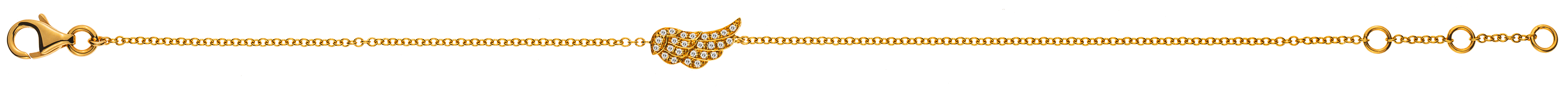 Armband ´Angel´s Wing´ Gelbgold 750, 19cm mit 25 Brillanten H SI 0.07ct.