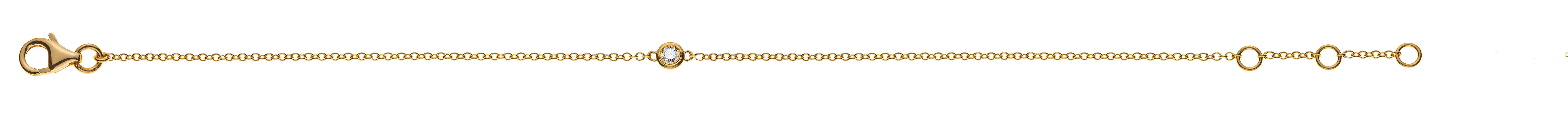 Armband Spiegelanker Gelbgold 750 19cm mit 1 Brill. H SI 0.05ct.