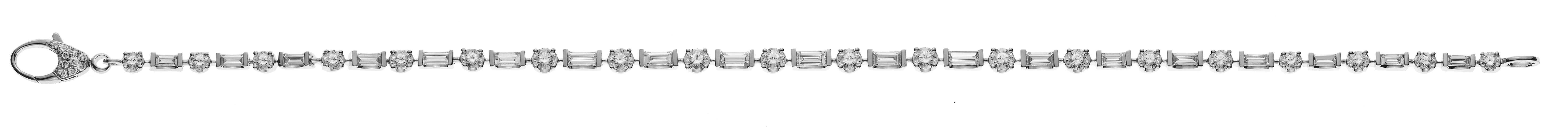 Bracelet Weissgold 750 18cm, mit 46 Brillanten  H SI 1.25ct. und