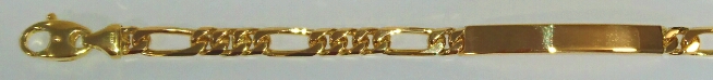 Figaro ID-Bracelet Gelbgold 750 ca.5.5mm 19cm