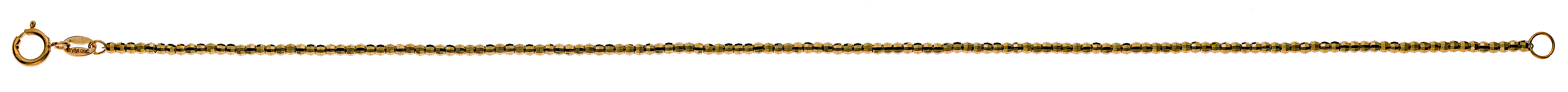 Kugelarmband geschliffen, Gelbgold 750,  19cm