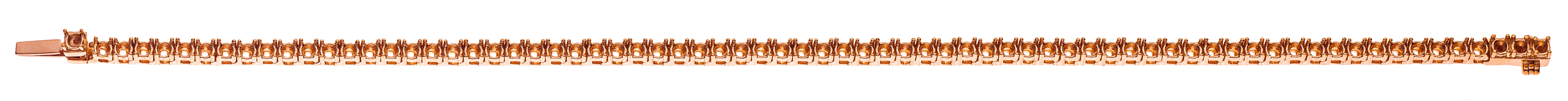 Bracelet Rohling Rotgold 750 für 76 Brillanten 0.07ct. 18cm