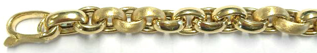 Bracelet Anker oval Gelbgold 750, 21.5cm