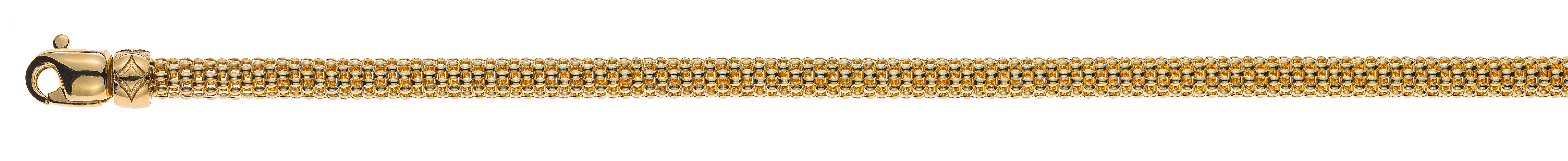 Collier Gelbgold 750 poliert, 45cm, 5mm rundes geflochtenes Profi
