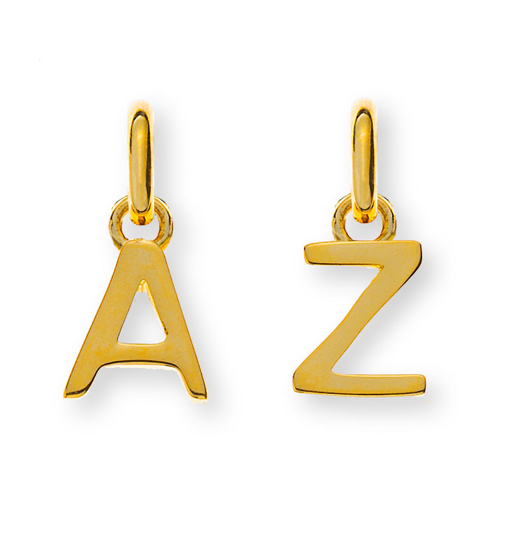 Buchstaben Set A-Z Gelbgold 750, ca.7x9mm