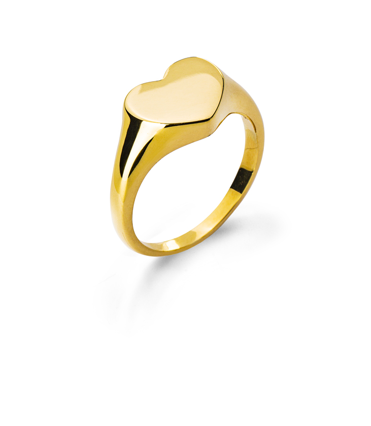 Siegel Ring ´Herz´ Gelbgold 750 poliert