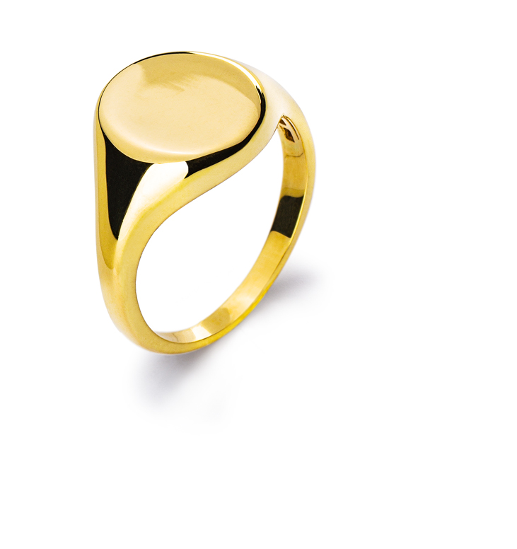 Siegel Ring ´Oval´ Gelbgold 750 poliert