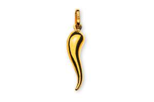 Pendentif cornetti petit or jaune 750