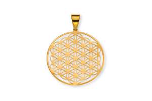 Pendentif ´Fleur de vie´ or jaune 750, 20mm