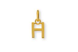 Pendentif lettre or jaune 750 env. 7x6mm H