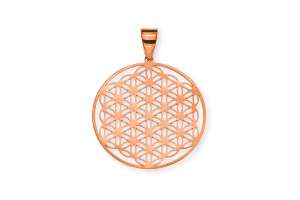 Pendentif ´Fleur de vie´ or rose 750, 20mm
