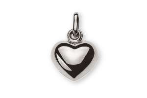 Pendentif coeur or gris 750