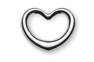 Pendentif ´swinging heart´ or gris 750 env. 14 x13mm