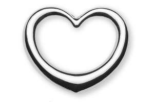 Pendentif ´swinging heart´ or gris 750 env. 22 x20mm