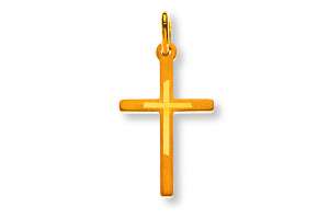 Kreuz Gelbgold 750 mit Muster  H: 17 mm B: 10 mm