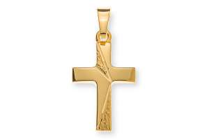 Kreuz hohl Gelbgold 750  H: 16 mm B: 10 mm
