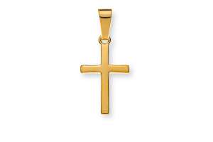 Balkenkreuz massiv Gelbgold 750  H: 13 mm B: 9 mm
