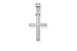 Balkenkreuz massiv Weissgold 750  H: 13 mm B: 9 mm