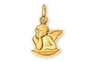 Ange pendentif or jaune 750