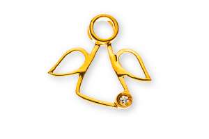 Ange pendentif or jaune 750