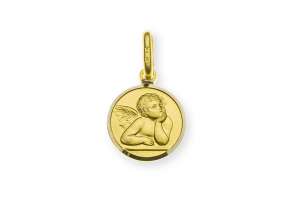 Medaille Engel Gelbgold 750 10mm