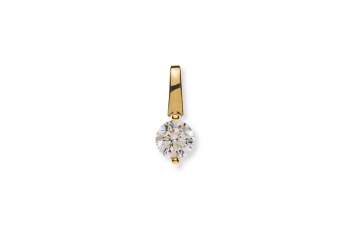 Pendentif or jaune 375 avec zirconia