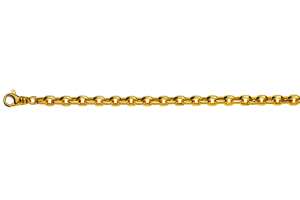 Bracelet Anker oval Gelbgold 750, 6.0mm, 19cm, messerschliff