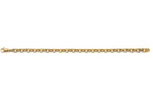 Armband Anker fantasie Bicolor (Gelb/Weissgold) 750, 19cm