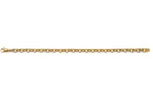 Armband Anker fantasie Bicolor (Gelb/Weissgold) 750, 19cm