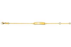 Bébé Bracelet Venezianer diamantiert Gelbgold 375 18cm