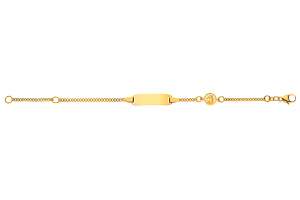 Bébé Bracelet Panzer diamantiert Gelbgold 750 14cm