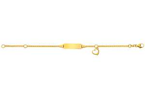 Bébé Bracelet Panzer diamantiert Gelbgold 750 14cm