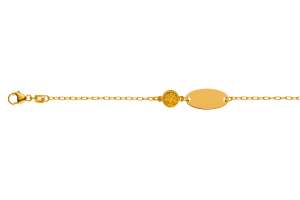 Bébé Bracelet Anker oval Gelbgold 750 14cm