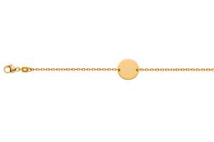 Bébé Bracelet Anker messerschliff Gelbgold 750, 14cm