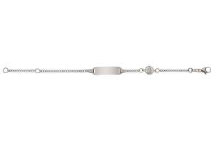 Bébé Bracelet Panzer diamantiert Weissgold 750