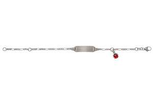 Bébé Bracelet Figaro diamantiert Weissgold 750 14 cm