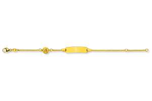 Bébé Bracelet Panzer diamantiert Gelbgold 375 14cm