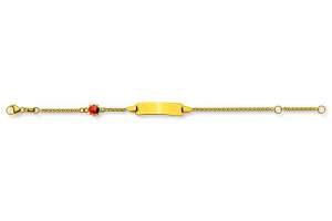 Bébé Bracelet Zopf Gelbgold 375, 14cm, mit