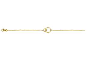Bracelet Doppelkreis Gelbgold 750 mit 6 Brillanten  H SI 0.02ct.