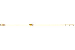Armband ´Heart U´ Gelbgold 750, 19cm mit 13 Brillanten H SI 0.04ct.