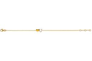 Armband ´Heart U´ Gelbgold 750, 19cm mit 13 Brillanten H SI 0.04ct.