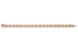 Bracelet Gelbgold 750, Bandglieder länglich und oval