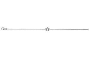 Bracelet ´Stern´ Weissgold 750 mit 20 Brillanten H SI 0.06ct. 19cm