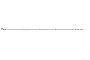 Armband Spiegelanker Weissgold 750 19cm mit 3 Brill. H SI 0.15ct.