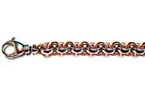 Bracelet Erbs Bicolor (Rot-/Weissgold) 750 Handarbeit 21.5cm