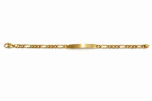 Figaro ID-Bracelet Gelbgold 750 ca.5.5mm 19cm