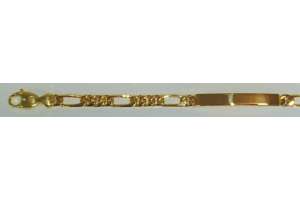 Figaro ID-Bracelet Gelbgold 750 ca.5.5mm 19cm